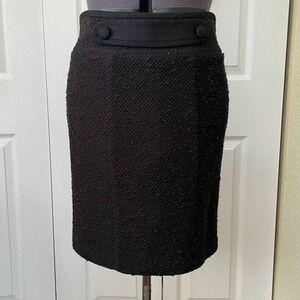 Nanette Lepore Brown and Black Tweed Pencil Skirt, Size 4 🗣LAST CHANCE🗣